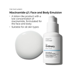 The Ordinary Niacinamide 5% Face & Body Emulsion – Brightening Moisturizer for Face and Body (100ml) - Image 3