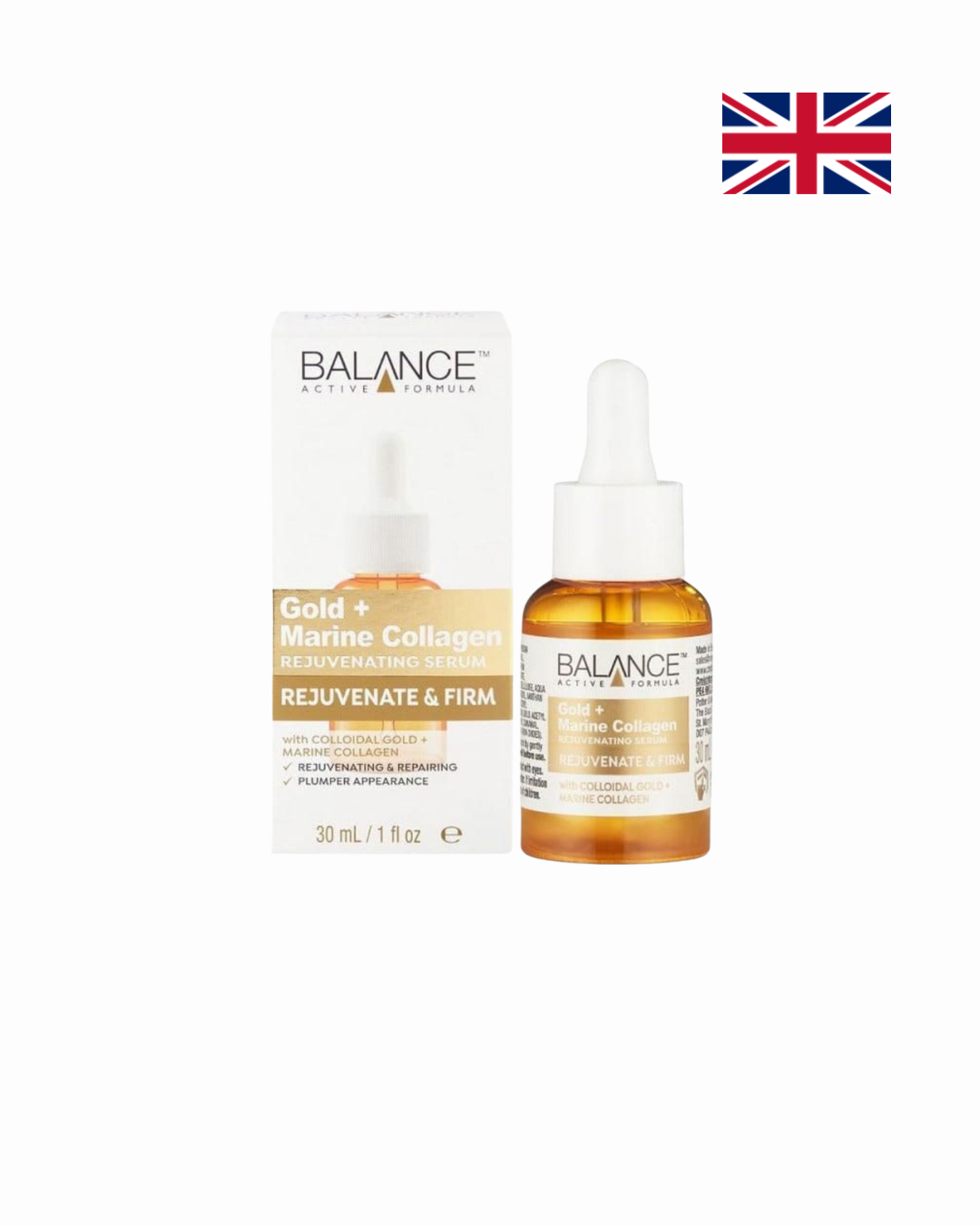 wertyujkio Balance Active Formula Gold + Marine Collagen Rejuvenating Serum – Rejuvenate & Firm (30ml) - Image 1