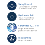 CeraVe Renewing SA Cleanser with Salicylic Acid for Normal Skin 237ml | Gentle Exfoliating Face Wash - Image 2