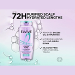 L’Oréal Paris Elvive Hydra Pure 72H Purifying Shampoo 400ml – Hydrating & Scalp Purifying Shampoo - Image 2